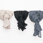 Lniany szal grafitowy